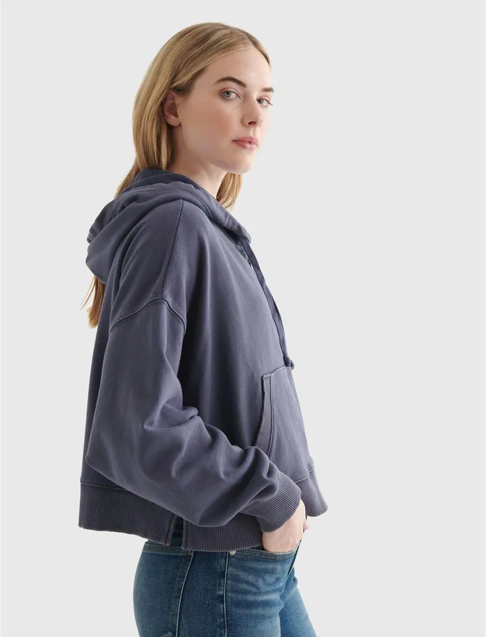 Sweaters and Sweatshirts Women Lucky Brand Boxy Full Zip Metropolis