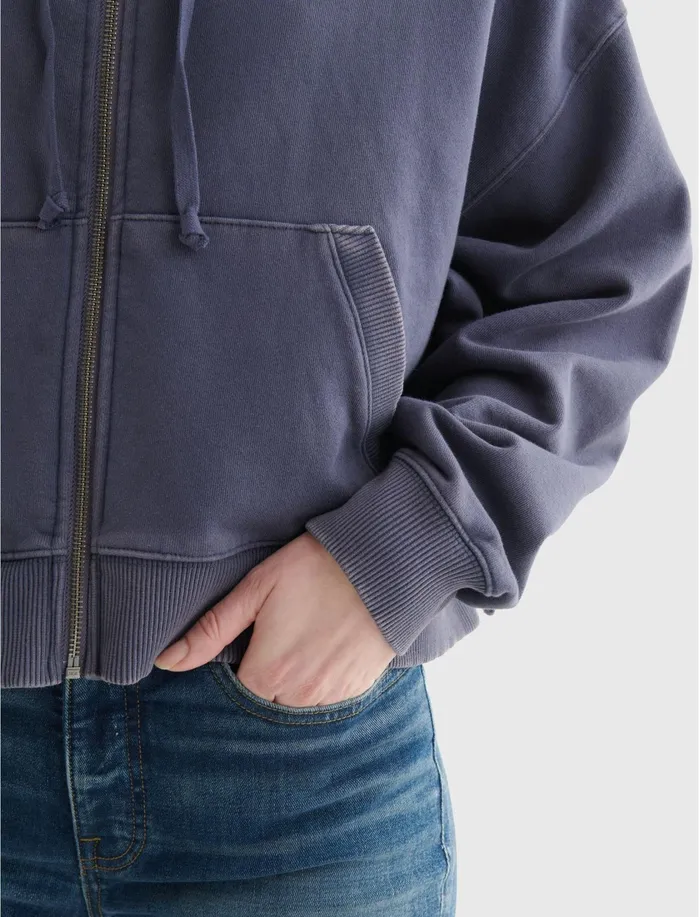 Sweaters and Sweatshirts Women Lucky Brand Boxy Full Zip Metropolis