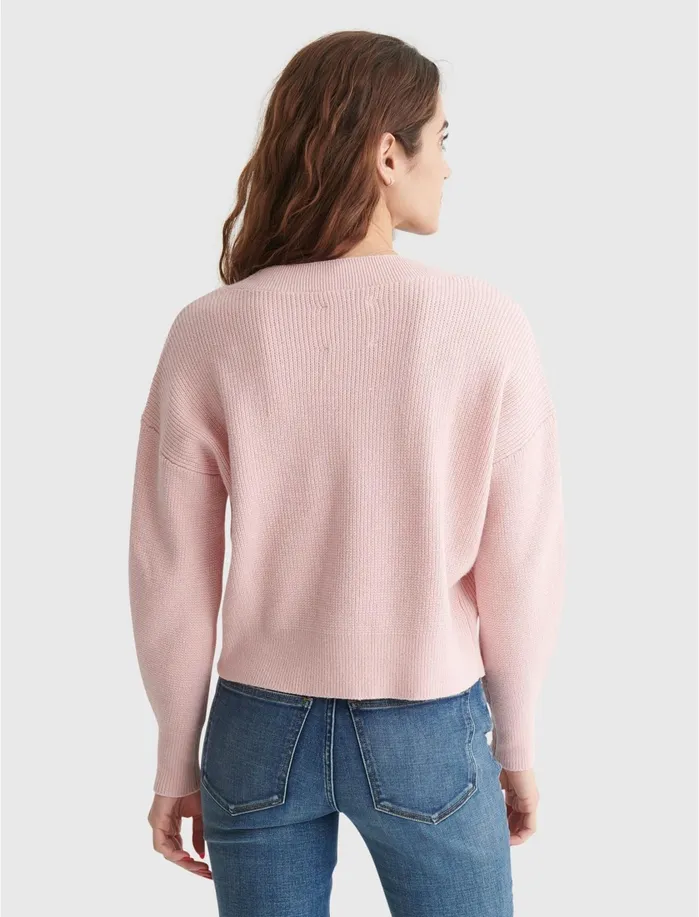 Sweaters and Sweatshirts Women Lucky Brand Bre Deep V Crop Cardigan Rose Tan