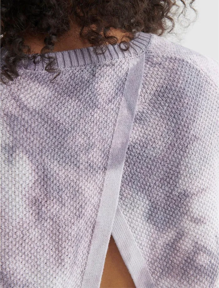 Sweaters and Sweatshirts Women Lucky Brand Open Back Pullover Grey Tye Dye