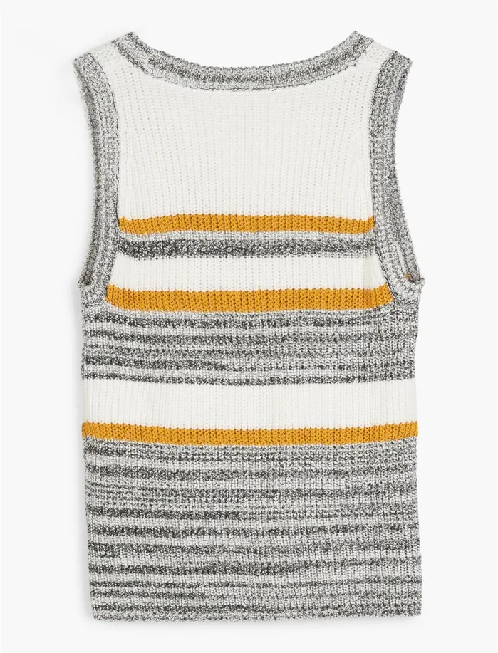 Sweaters and Sweatshirts Women Lucky Brand Stripe Sweater Tank White Multi