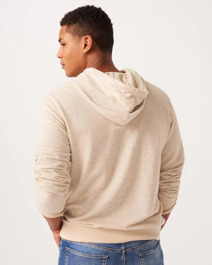 Sweaters Men 7 For All Mankind 7 Zip Hoodie In Heather Oatmeal