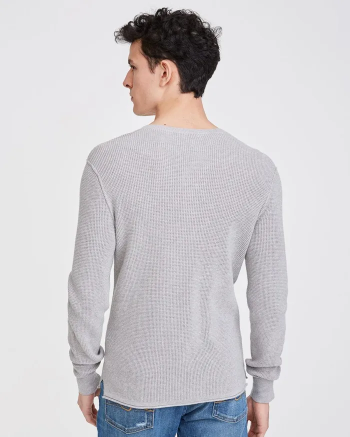 Sweaters Men 7 For All Mankind Military Sweater Henley In Fog