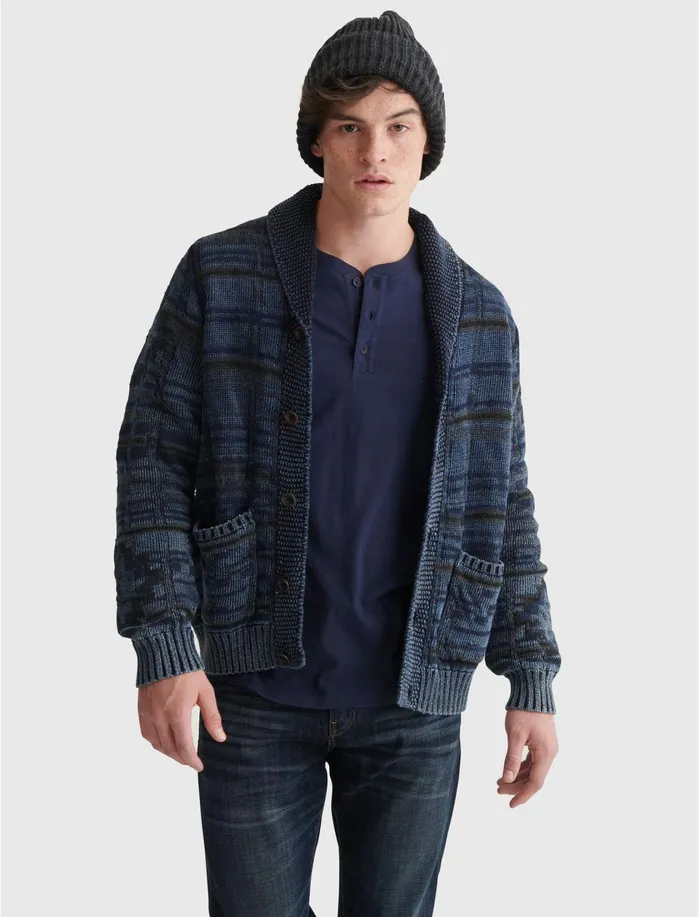 Sweaters Men Lucky Brand Indigo Navajo Multi