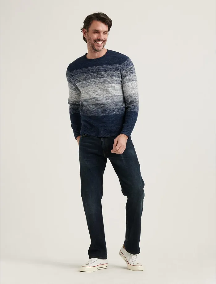 Sweaters Men Lucky Brand Marled Texture Crew Navy Multi