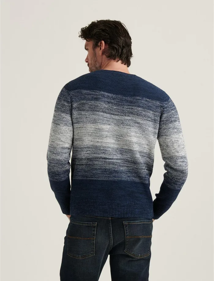 Sweaters Men Lucky Brand Marled Texture Crew Navy Multi