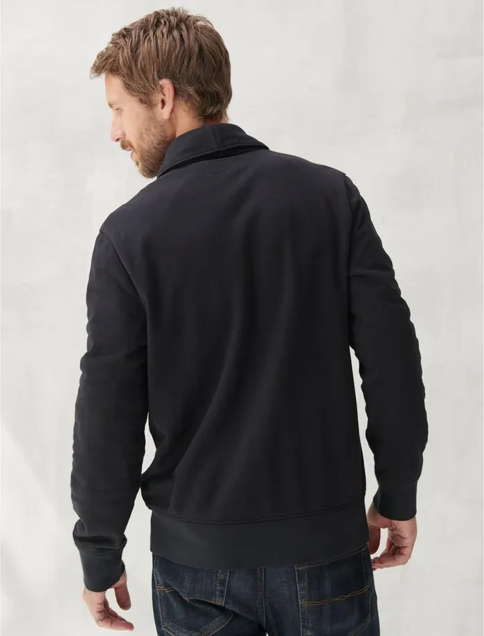 Sweaters Men Lucky Brand Sueded Terry Cardigan Jet Black