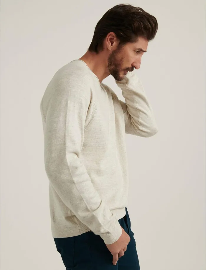 Sweaters Men Lucky Brand Welterweight VNeck Sweater Heather Oat