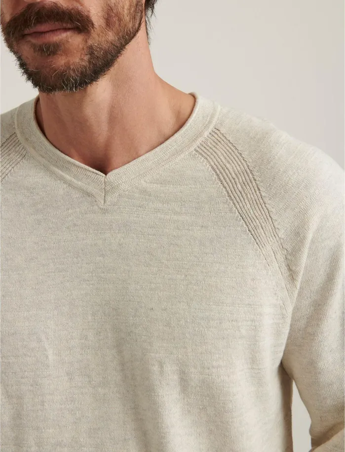 Sweaters Men Lucky Brand Welterweight VNeck Sweater Heather Oat