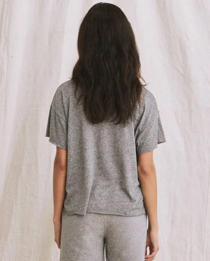 Tees and Sweats The Great The Crop Tee Heather Grey