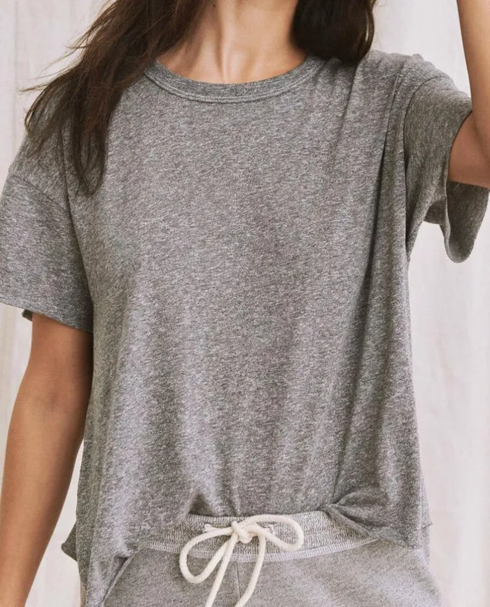 Tees and Sweats The Great The Crop Tee Heather Grey