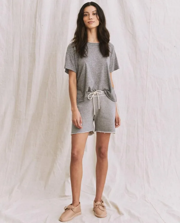 Tees and Sweats The Great The Crop Tee Heather Grey