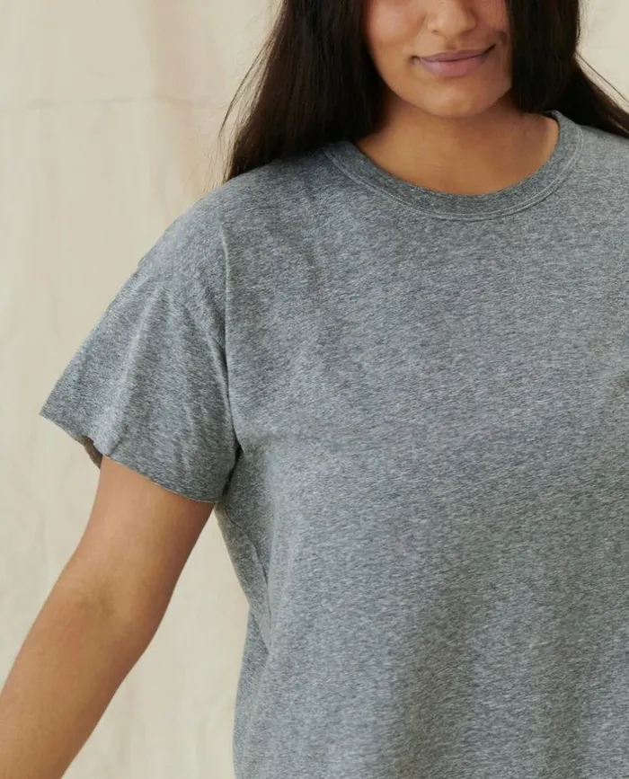 Tees and Sweats The Great The Crop Tee Heather Grey
