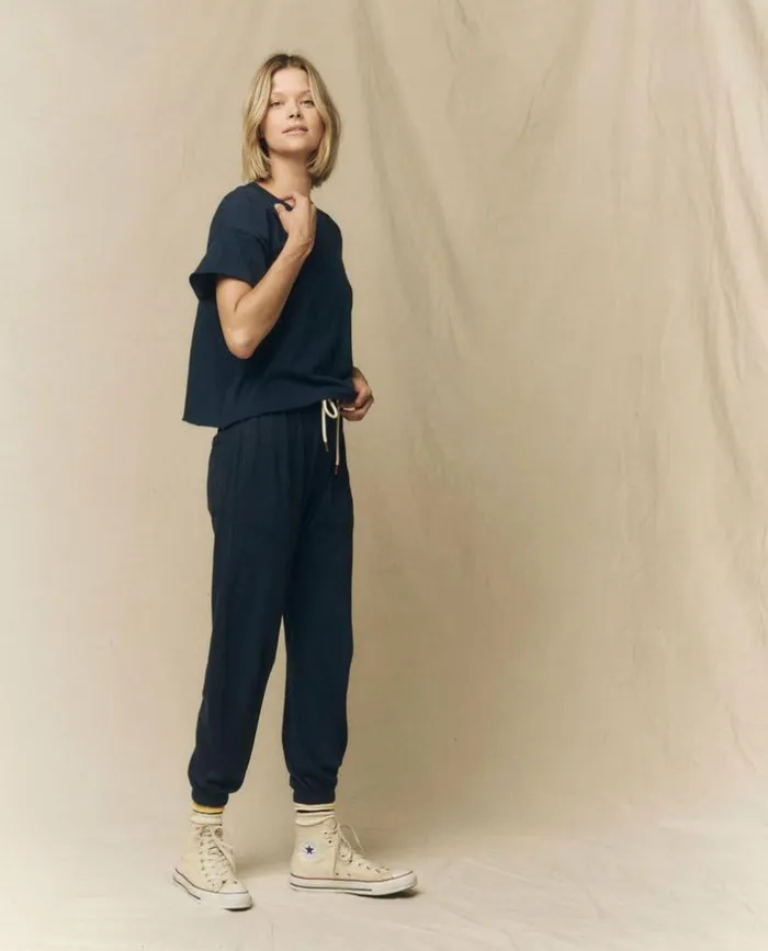 Tees and Sweats The Great The Crop Tee True Navy