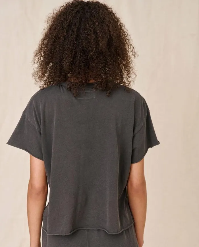 Tees and Sweats The Great The Crop Tee Washed Black