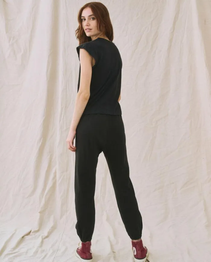 Tees and Sweats The Great The Peak Shoulder Tee Almost Black