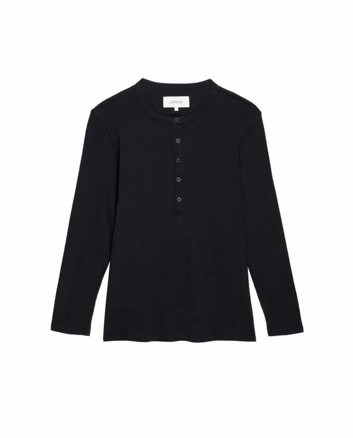 Tees and Sweats The Great The Recycled Rib Slim Henley Night