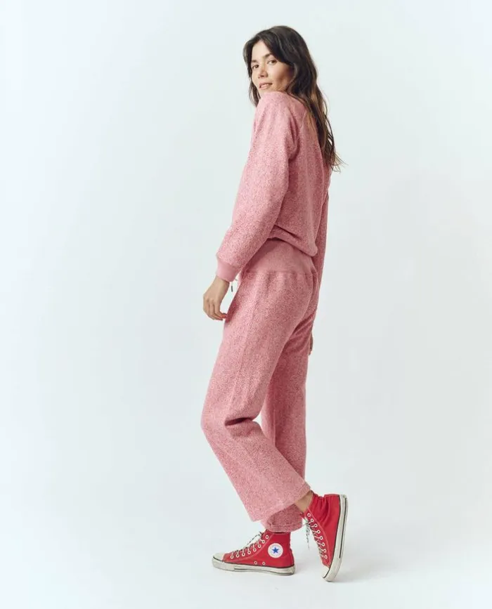 Tees and Sweats The Great The Relay Sweatpant Heathered Bright Currant