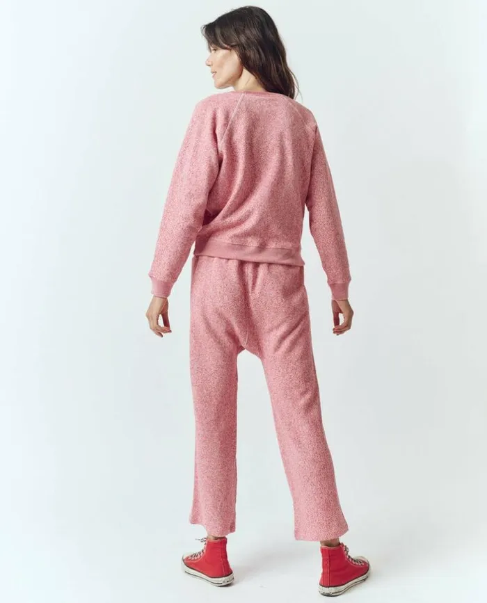 Tees and Sweats The Great The Relay Sweatpant Heathered Bright Currant