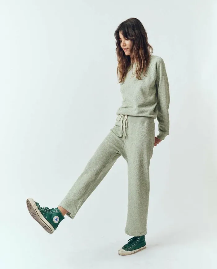 Tees and Sweats The Great The Relay Sweatpant Heathered Bright Pine