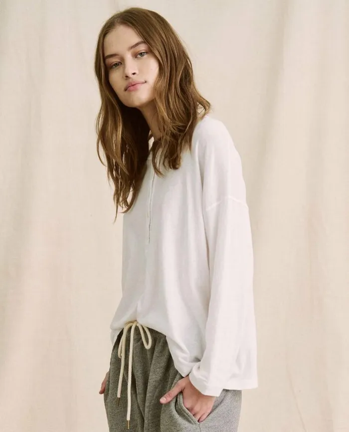 Tees and Sweats The Great The Shrunken Henley True White