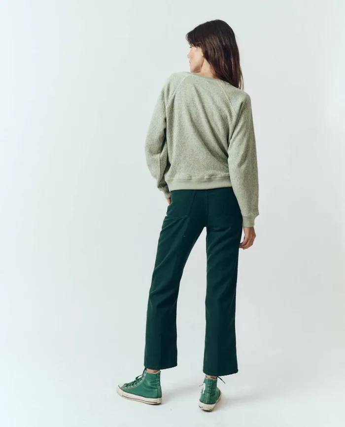 Tees and Sweats The Great The Shrunken Sweatshirt Heathered Bright Pine