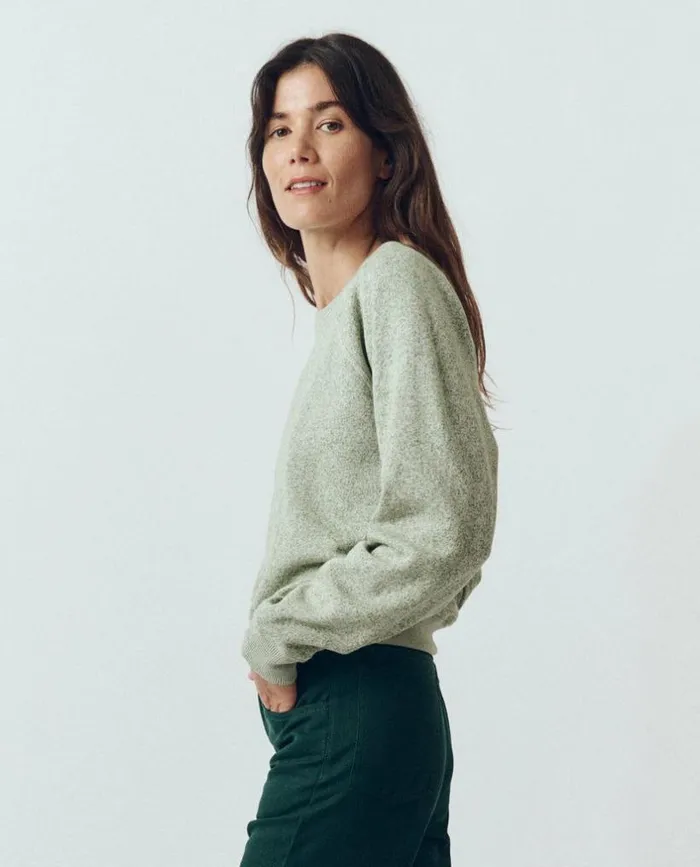Tees and Sweats The Great The Shrunken Sweatshirt Heathered Bright Pine