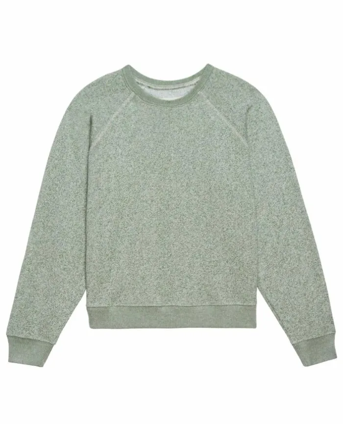 Tees and Sweats The Great The Shrunken Sweatshirt Heathered Bright Pine