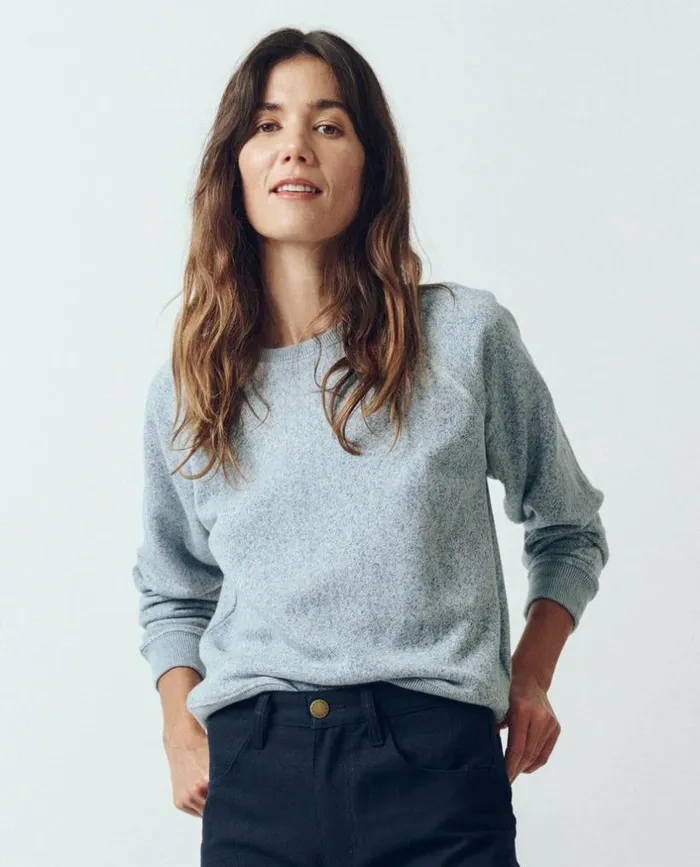 Tees and Sweats The Great The Shrunken Sweatshirt Heathered Coastline Blue