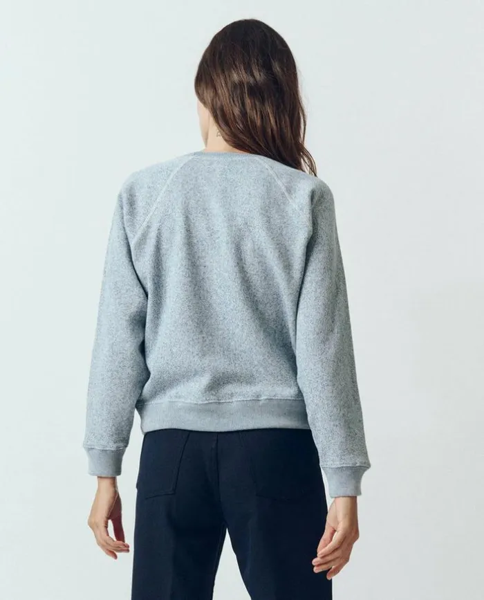 Tees and Sweats The Great The Shrunken Sweatshirt Heathered Coastline Blue