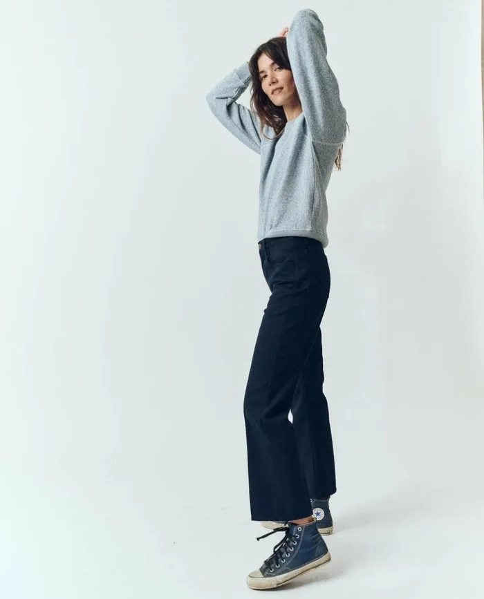Tees and Sweats The Great The Shrunken Sweatshirt Heathered Coastline Blue