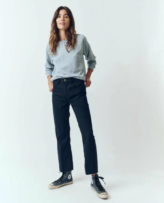 Tees and Sweats The Great The Shrunken Sweatshirt Heathered Coastline Blue