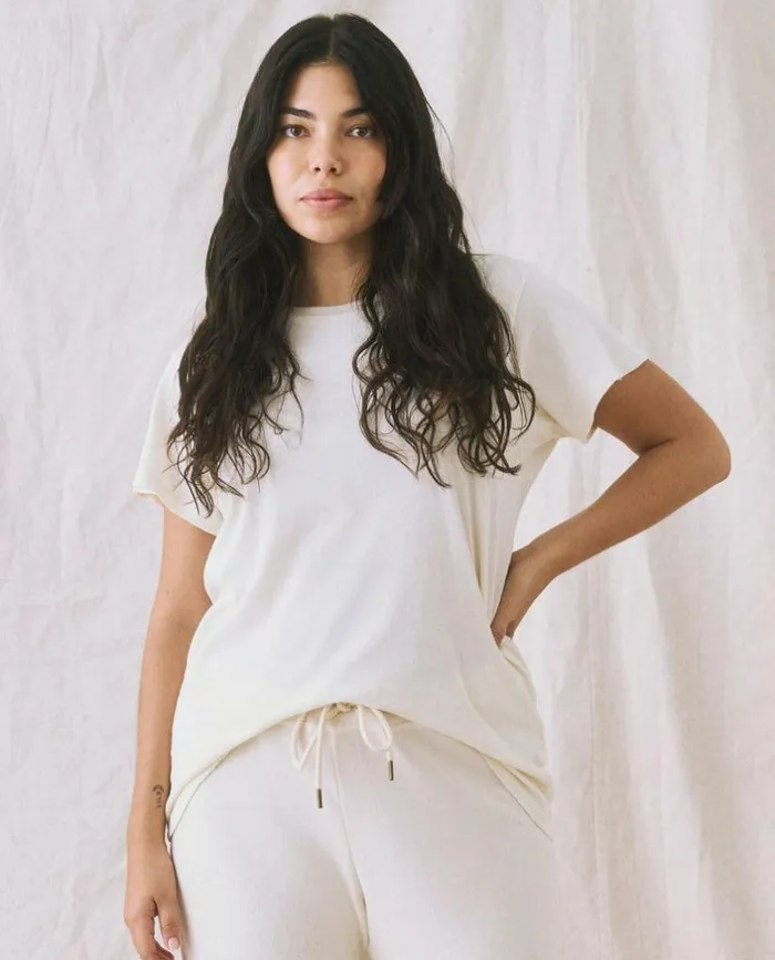 Tees and Sweats The Great The Slim Tee Washed White
