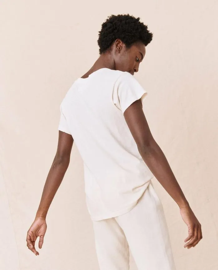 Tees and Sweats The Great The Slim Tee Washed White