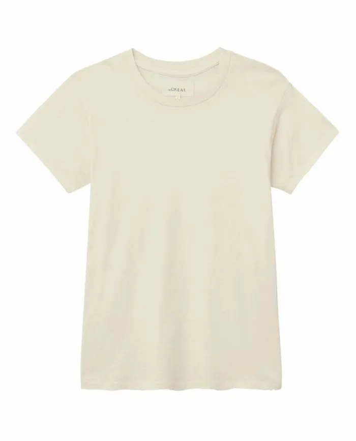 Tees and Sweats The Great The Slim Tee Washed White