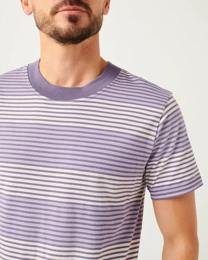 Tees Men 7 For All Mankind Modern Tee In Lavender Stripe