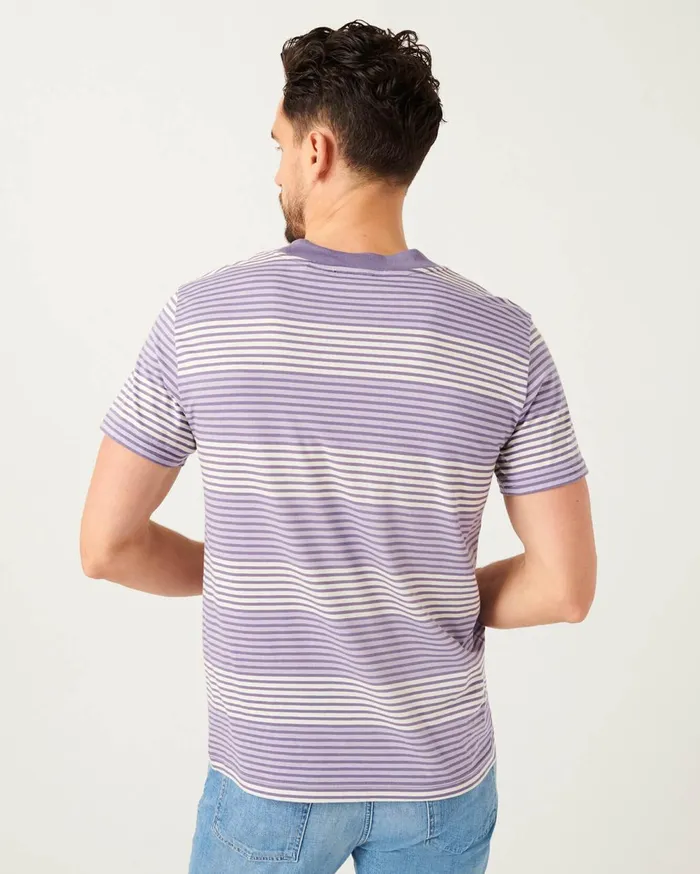 Tees Men 7 For All Mankind Modern Tee In Lavender Stripe