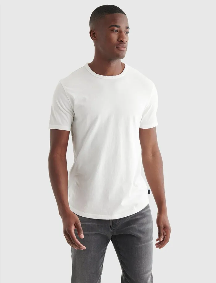 Tees Men Lucky Brand Curved Hem Crew Bright White