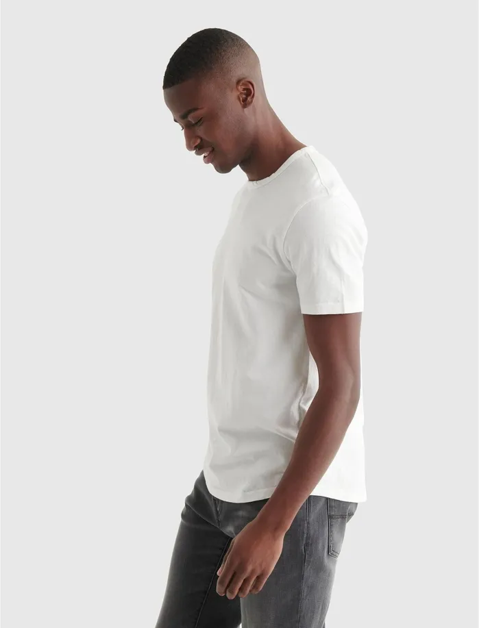 Tees Men Lucky Brand Curved Hem Crew Bright White