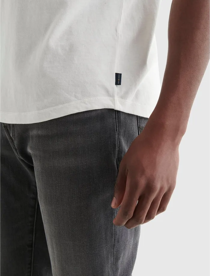 Tees Men Lucky Brand Curved Hem Crew Bright White