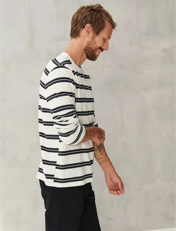 Tees Men Lucky Brand Sunset Long Sleeve Stripe Tee Multi