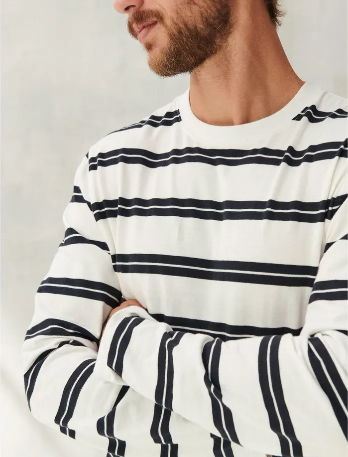 Tees Men Lucky Brand Sunset Long Sleeve Stripe Tee Multi