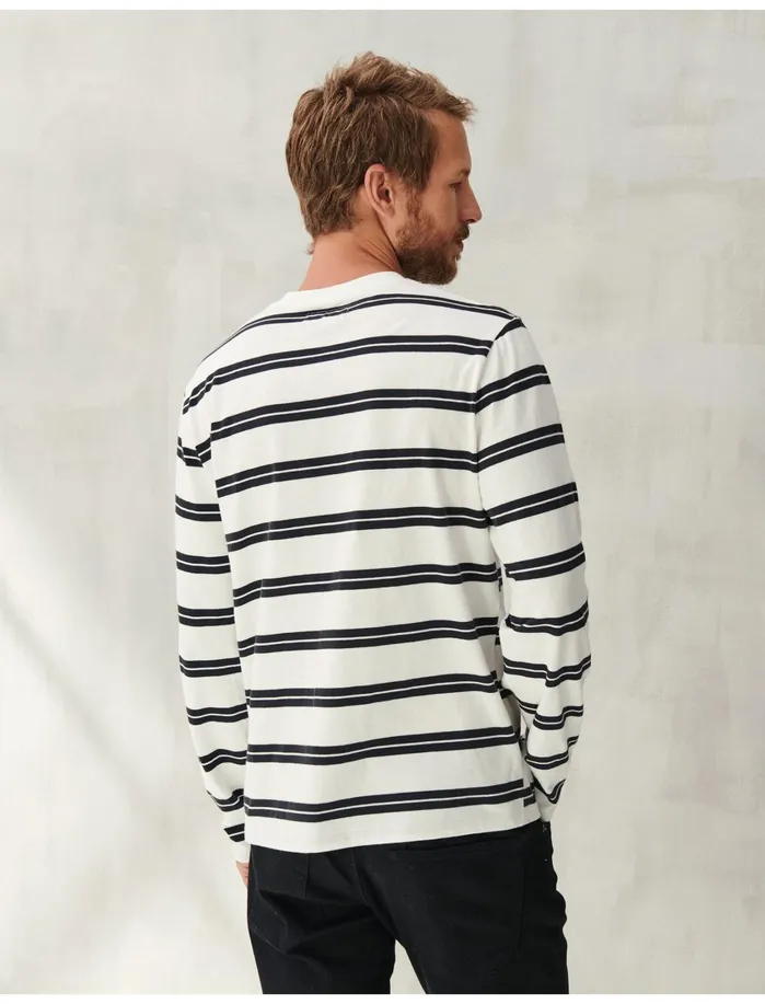 Tees Men Lucky Brand Sunset Long Sleeve Stripe Tee Multi