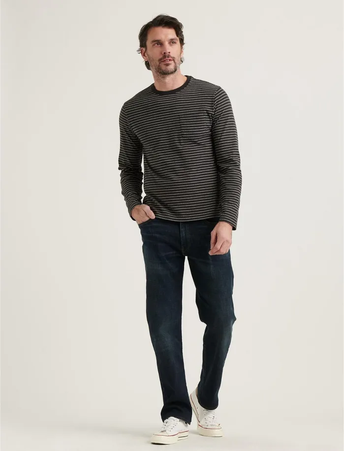 Tees Men Lucky Brand Sunset Pocket Crew Neck Long Sleeve Tee Multi