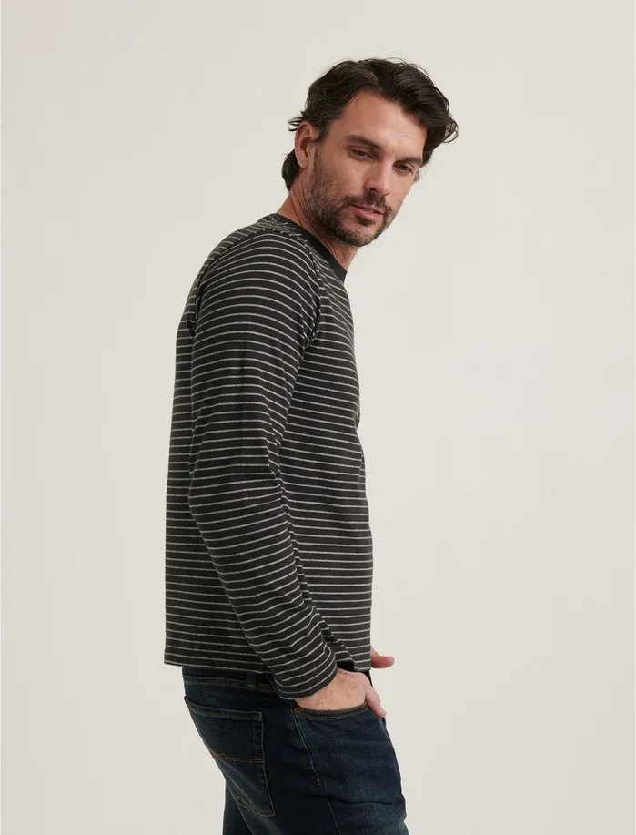 Tees Men Lucky Brand Sunset Pocket Crew Neck Long Sleeve Tee Multi