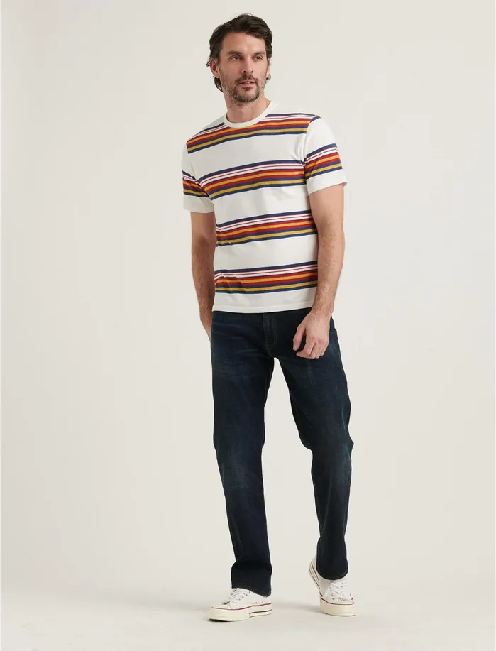 Tees Men Lucky Brand Sunset Stripe Crew Neck Tee Multi