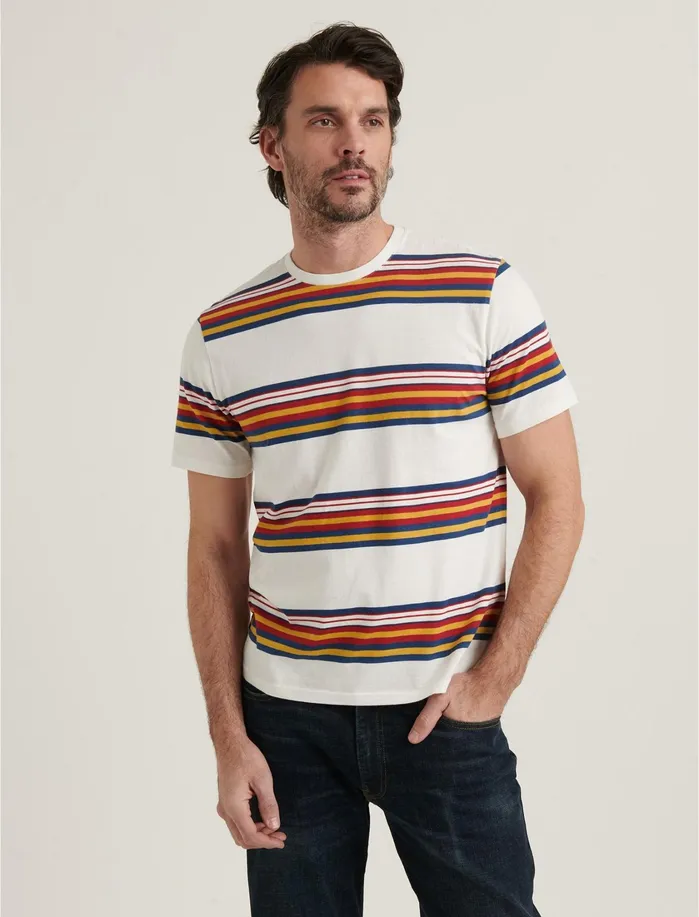 Tees Men Lucky Brand Sunset Stripe Crew Neck Tee Multi