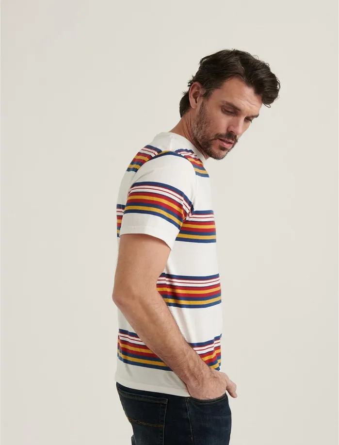 Tees Men Lucky Brand Sunset Stripe Crew Neck Tee Multi