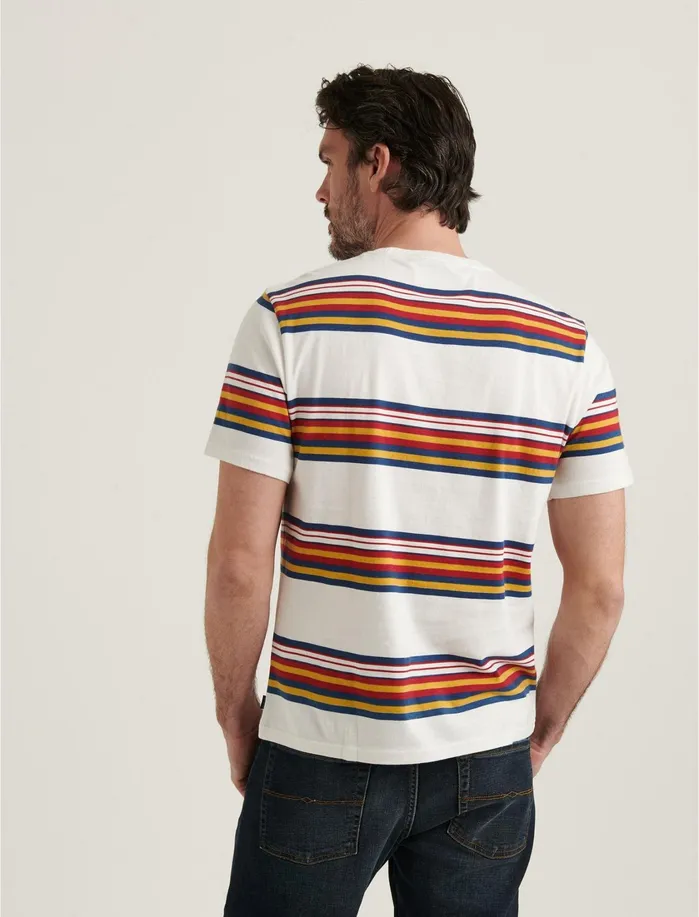 Tees Men Lucky Brand Sunset Stripe Crew Neck Tee Multi