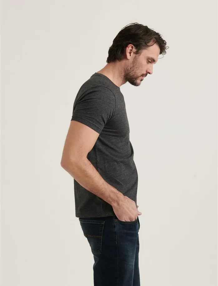Tees Men Lucky Brand Triblend Crew Neck Short Sleeve Tee Jet Black